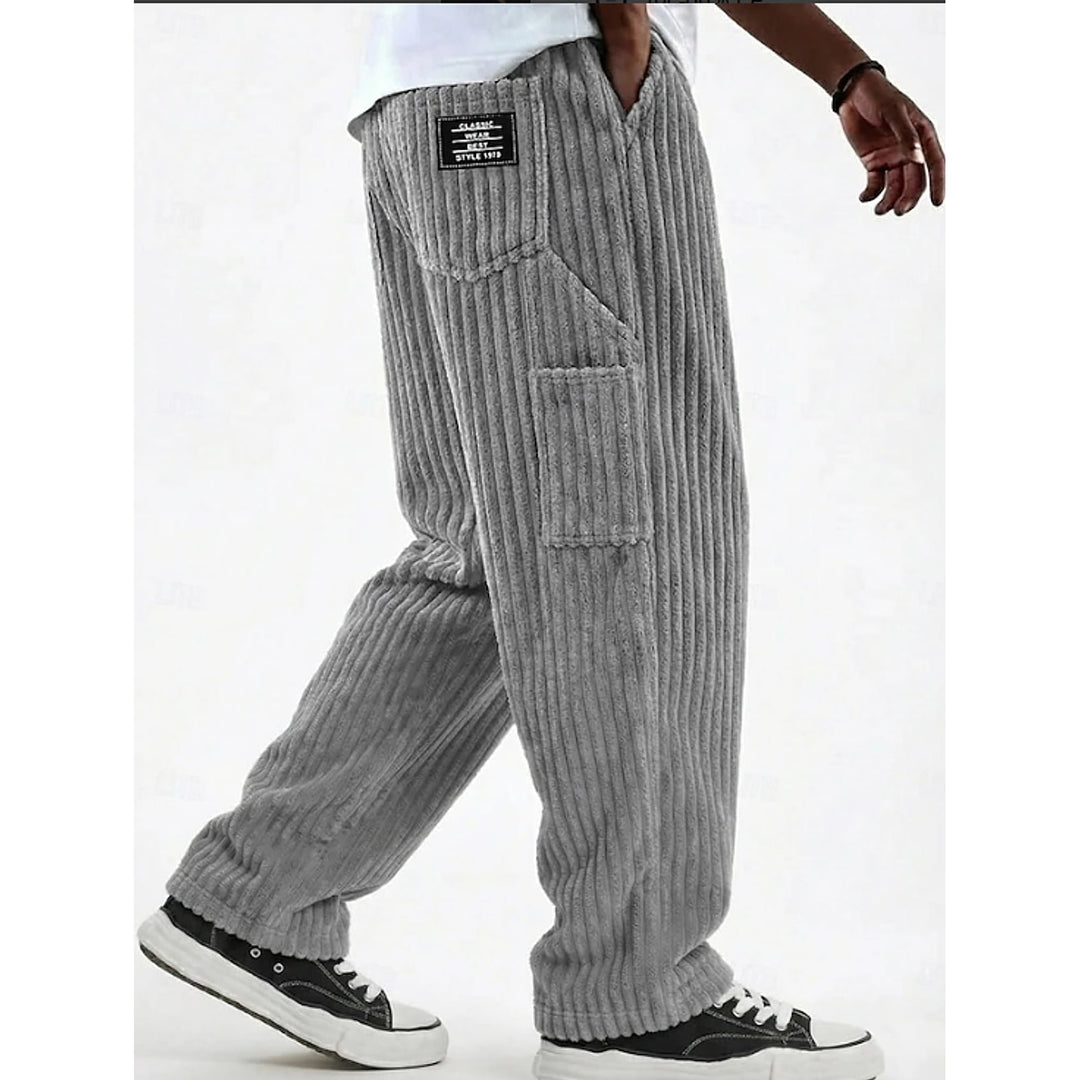Andrew Elegant Wide Leg Corduroy Pants 1