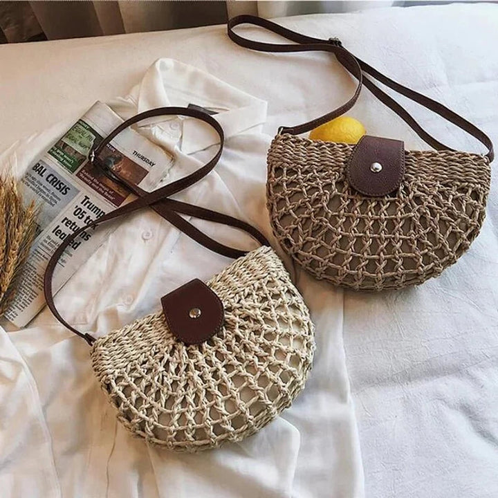 Aria Effortless Woven Straw Crossbody Bag 3