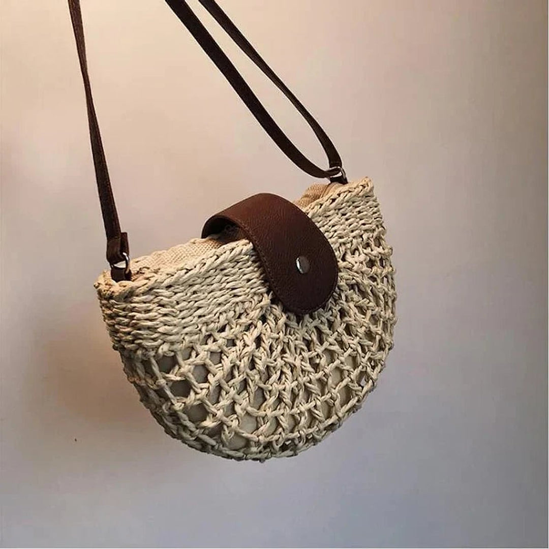 Aria Effortless Woven Straw Crossbody Bag 5