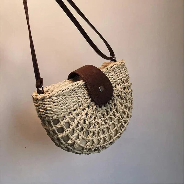 Aria Effortless Woven Straw Crossbody Bag 5