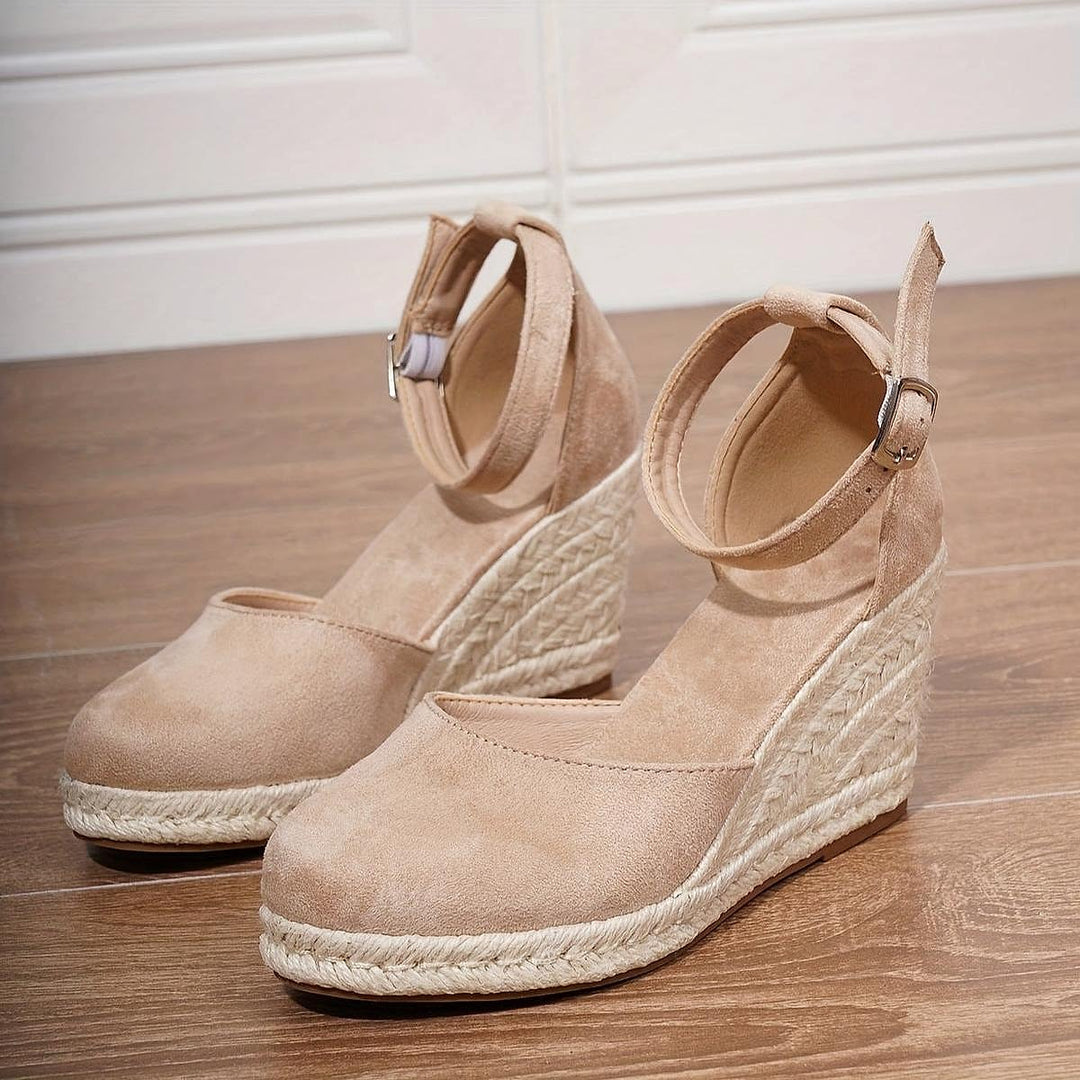 Arielle Elegant Ankle Strap Wedge Sandals 1
