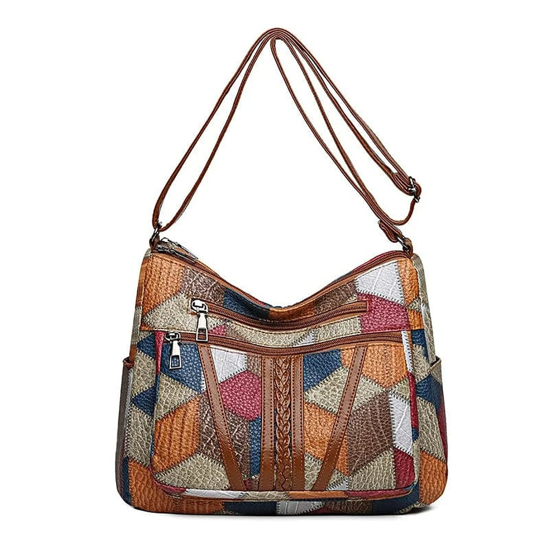 Ayla Relaxed Structured Mosaic Handbag 1