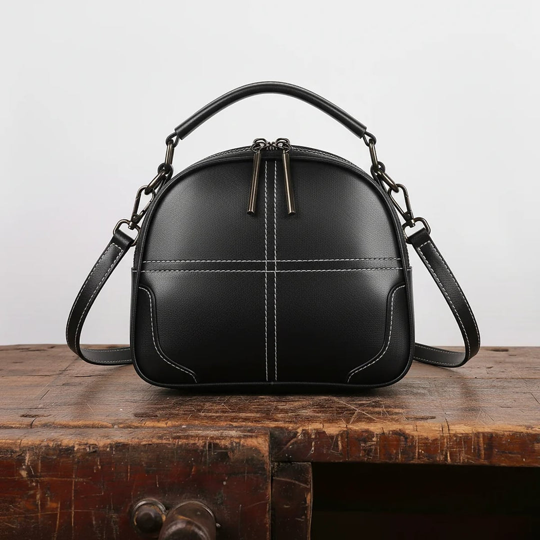 Beatrice Relaxed Vegan Leather Crossbody Bag 4
