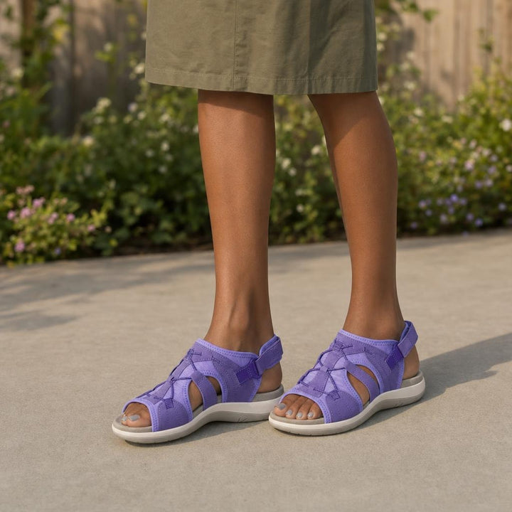 Women's Adventure Woven Sandals in Purple, front view