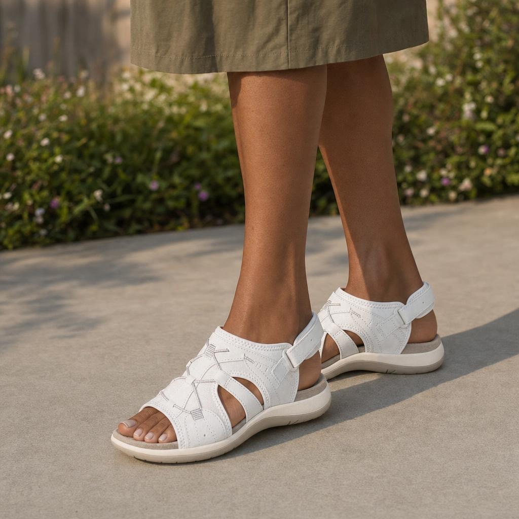 Women's Adventure Woven Sandals in White, front view