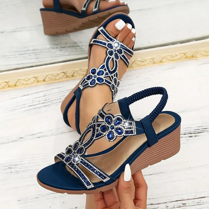 Bronte Relaxed Embellished Wedge Sandals 1