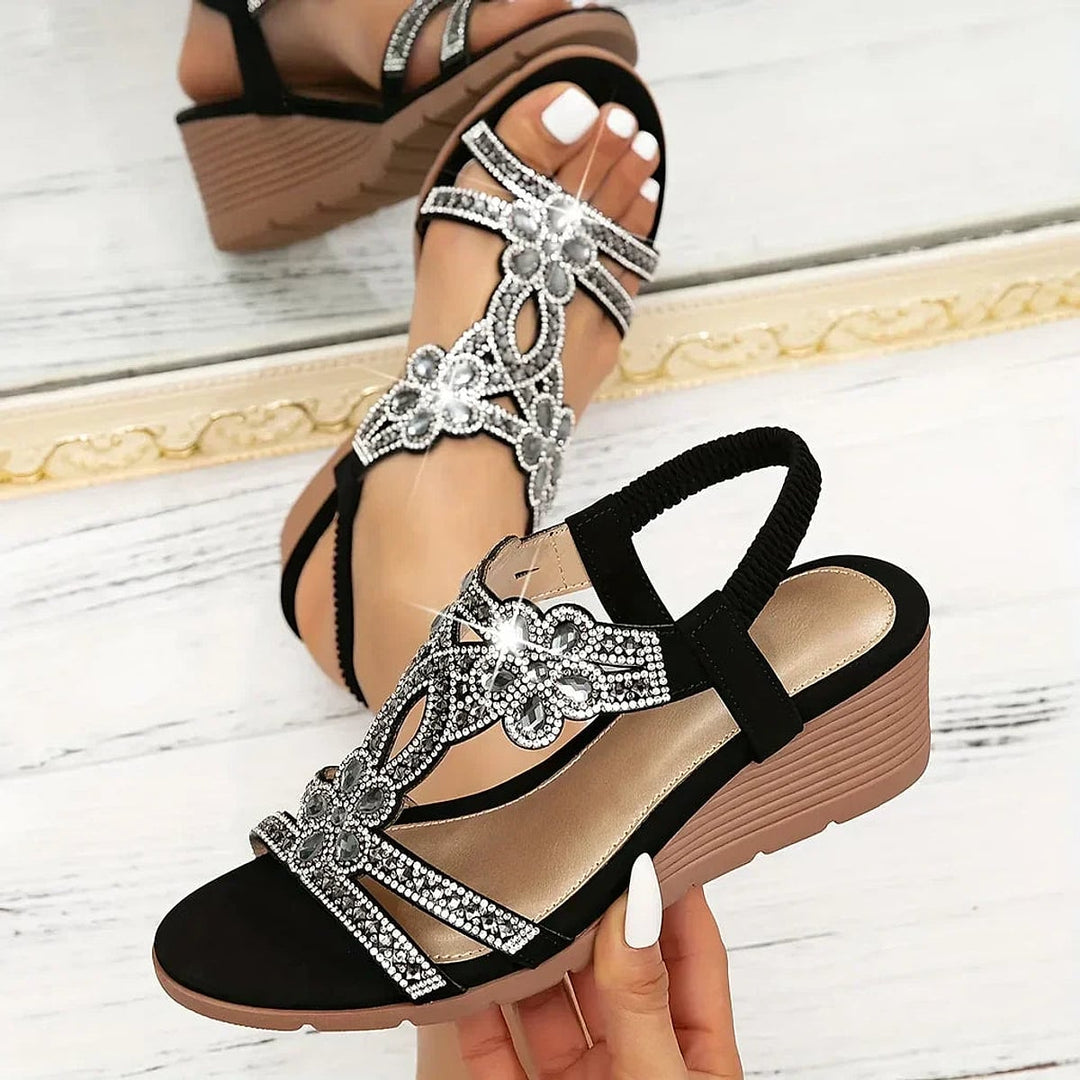 Bronte Relaxed Embellished Wedge Sandals 2