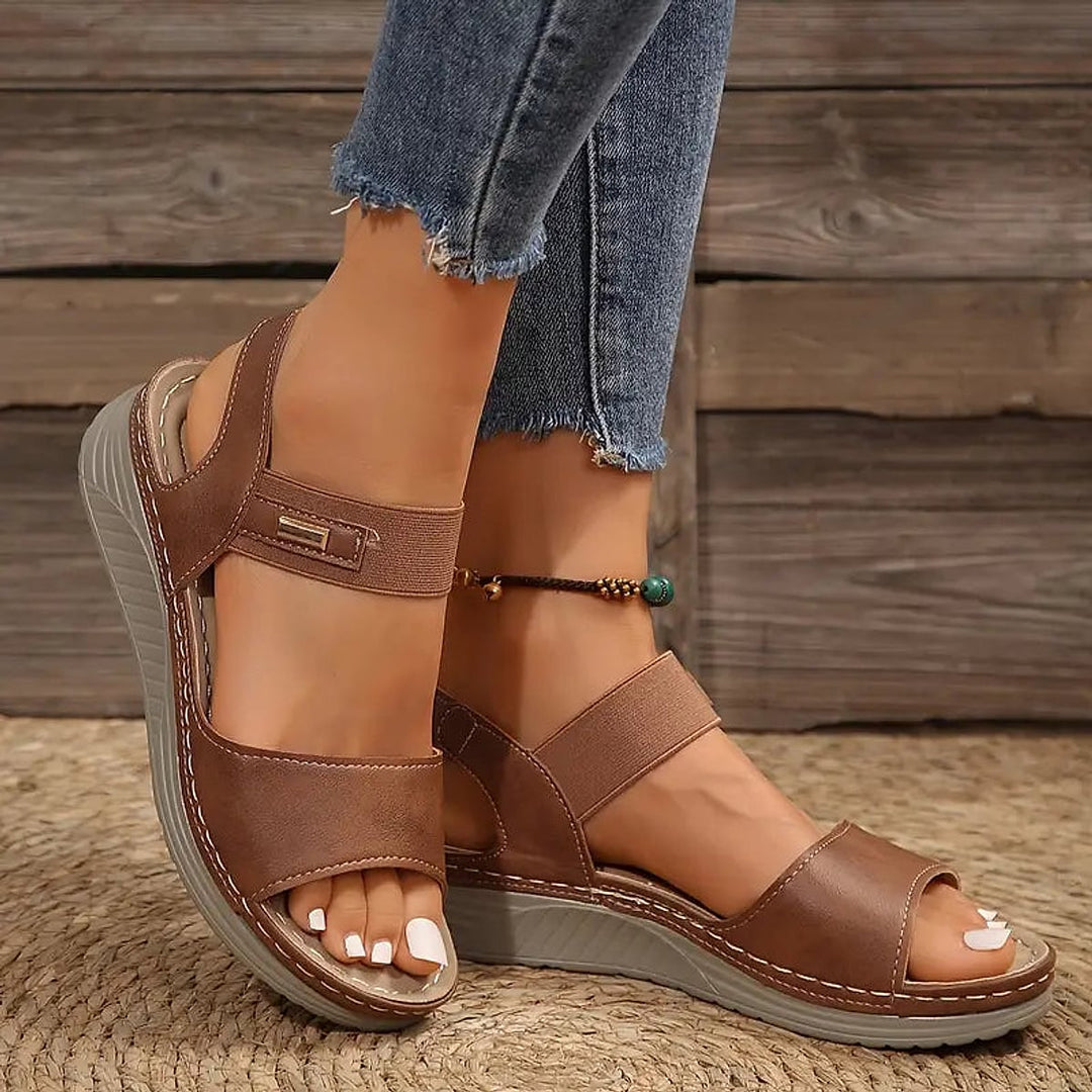 Catherine Relaxed Open Toe Wide Strap Sandals 1