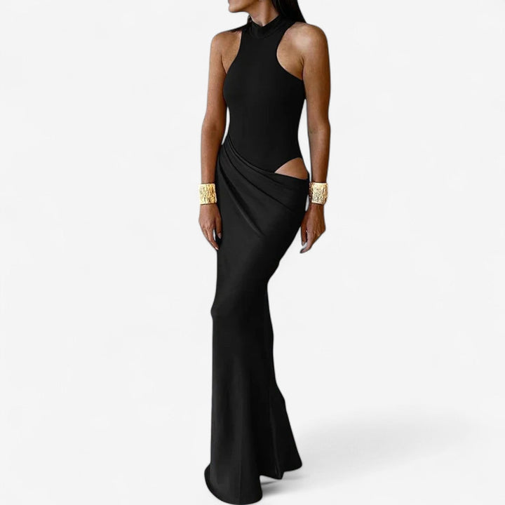 Clementine Bold Cut Out Halter Neck Maxi Dress 5
