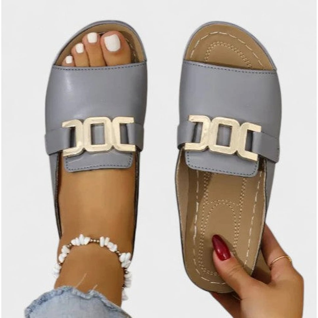 Erin Classic Buckle Wide Strap Sandals 3