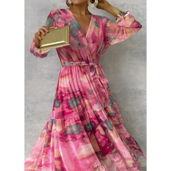 Esme Soft Pleated Floral Maxi Dress 1