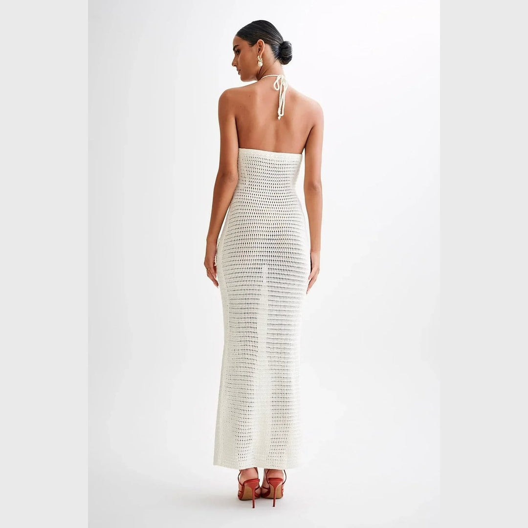 Fleur Effortless Halter Neck Maxi Dress 1