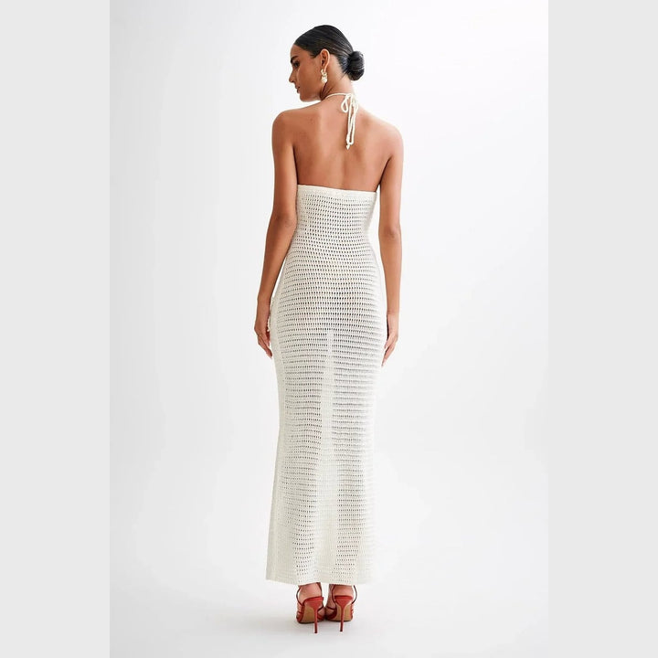 Fleur Effortless Halter Neck Maxi Dress 1