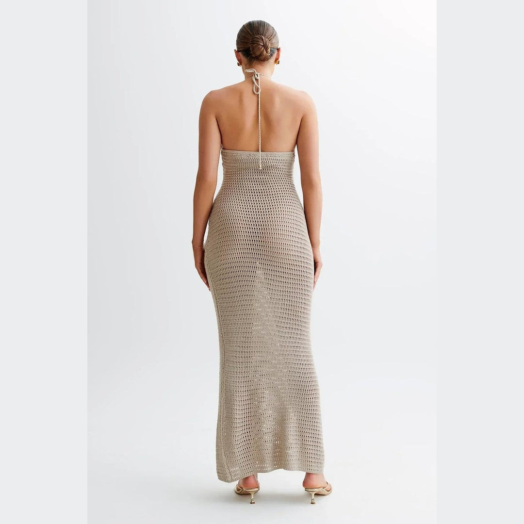 Fleur Effortless Halter Neck Maxi Dress 2