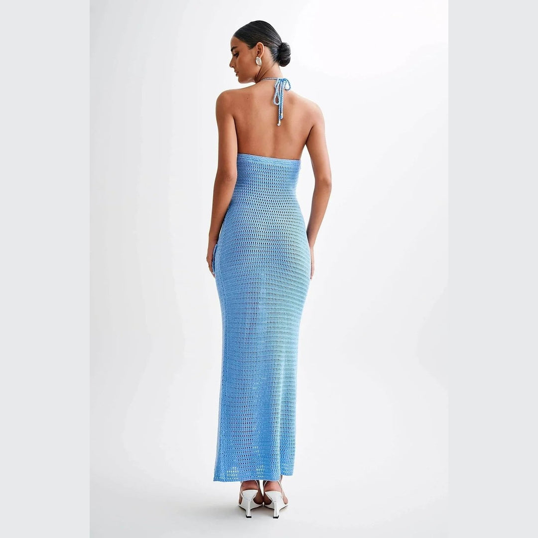 Fleur Effortless Halter Neck Maxi Dress 3