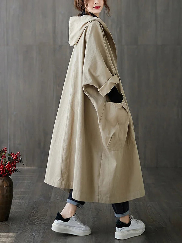 Genevieve Classic Long Water Resistant Rain Coat 1