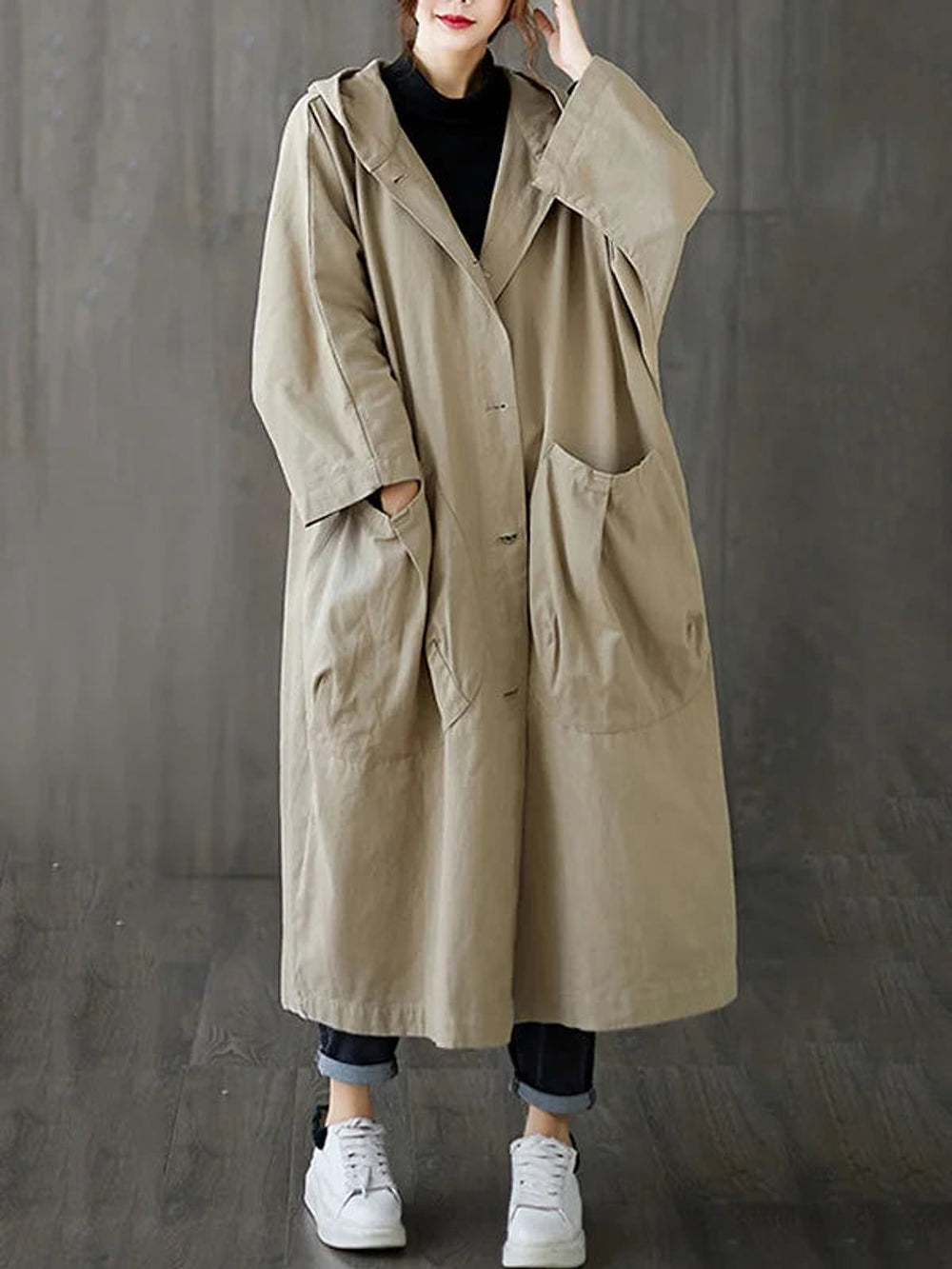 Genevieve Classic Long Water Resistant Rain Coat 2