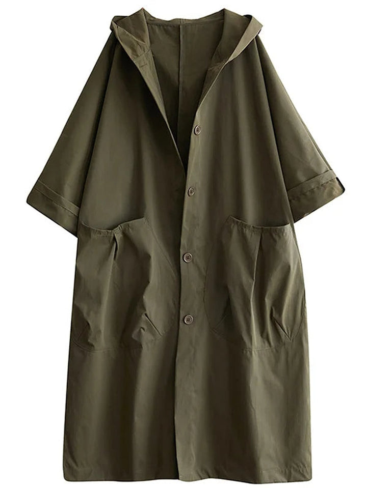 Genevieve Classic Long Water Resistant Rain Coat 6
