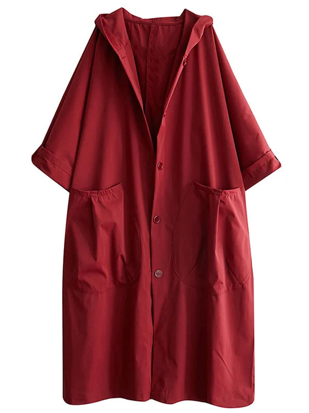 Genevieve Classic Long Water Resistant Rain Coat 7