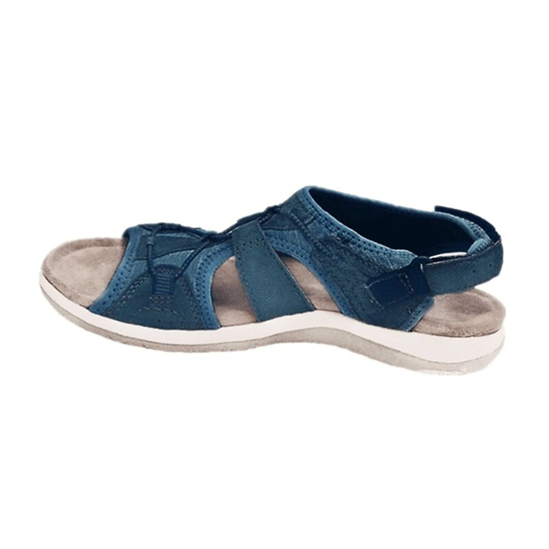 Georgina Relaxed Wide Strap Hook and Loop Sandals 2