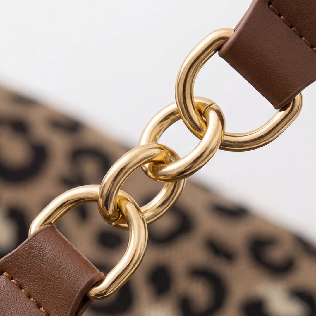 Heidi Relaxed Leopard Print Tote Bag 3