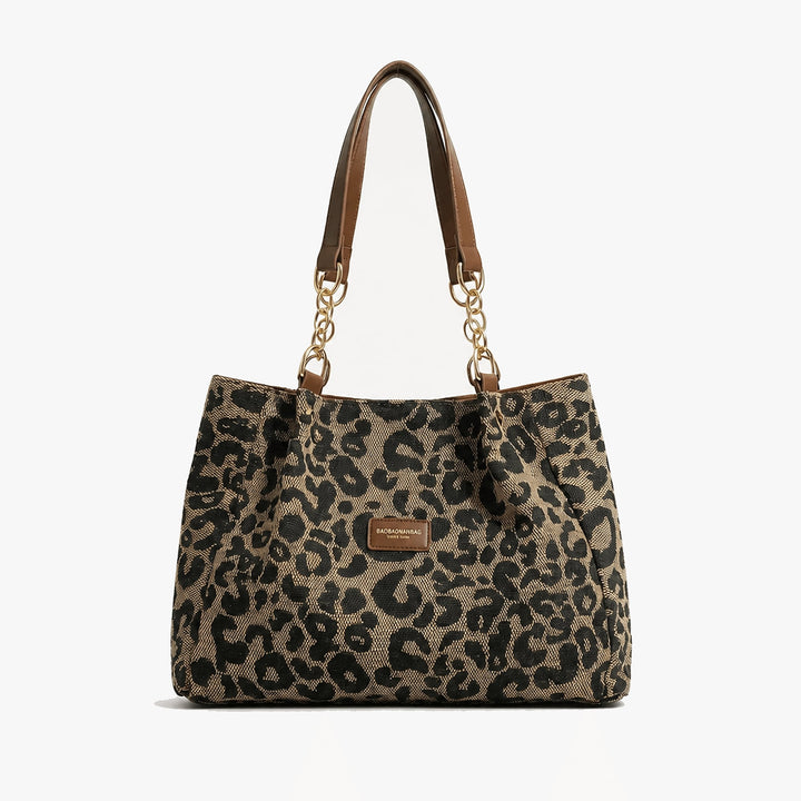 Heidi Relaxed Leopard Print Tote Bag 5
