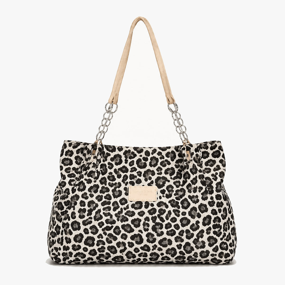Heidi Relaxed Leopard Print Tote Bag 6
