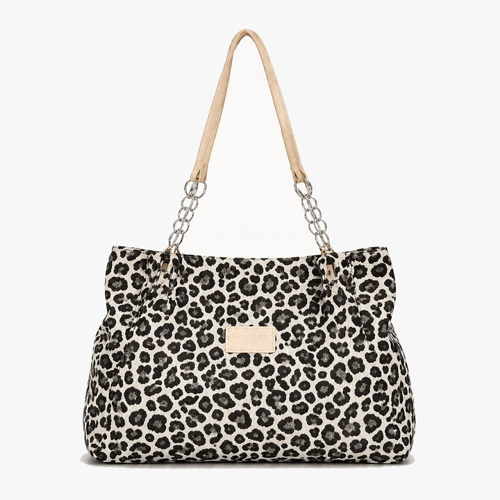 Heidi Relaxed Leopard Print Tote Bag 6