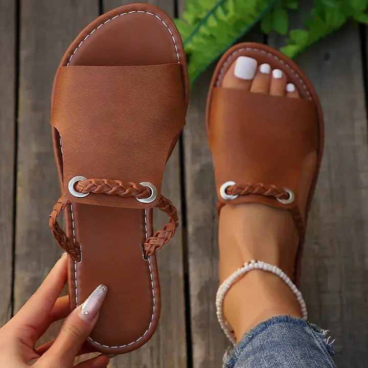 Henrietta Classic Braided Slip On Sandals 1