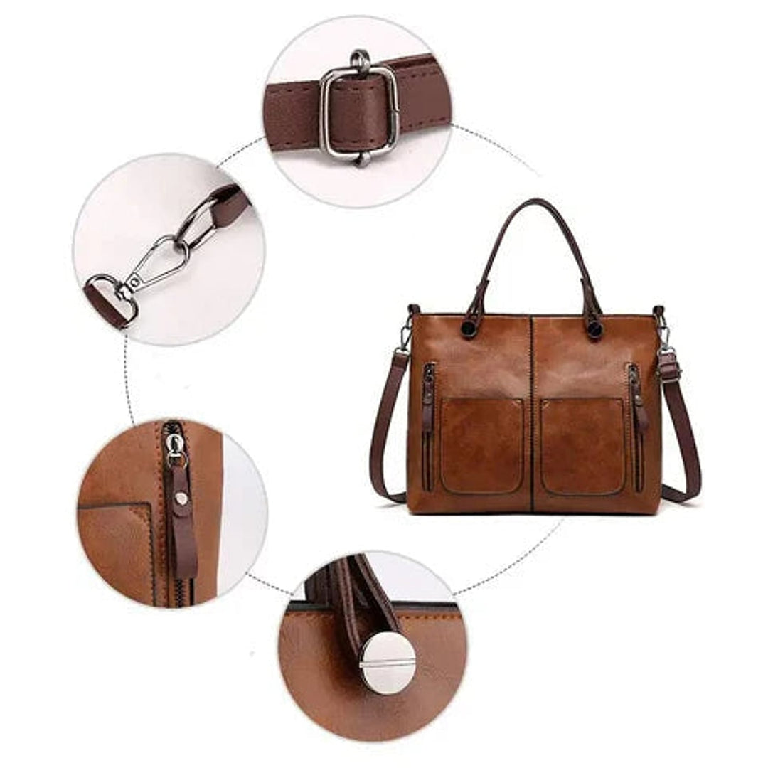 India Bold Structured Pocket Shoulder Bag 1
