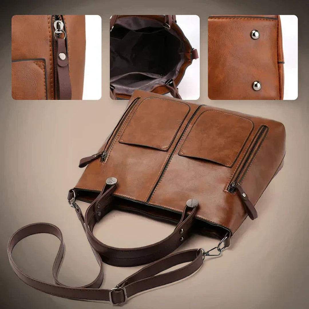 India Bold Structured Pocket Shoulder Bag 4