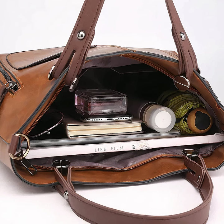 India Bold Structured Pocket Shoulder Bag 5