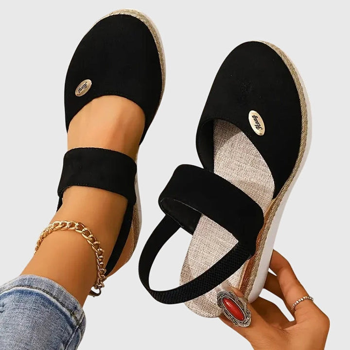 Jocelyn Soft Wide Strap Wedge Sandals 1