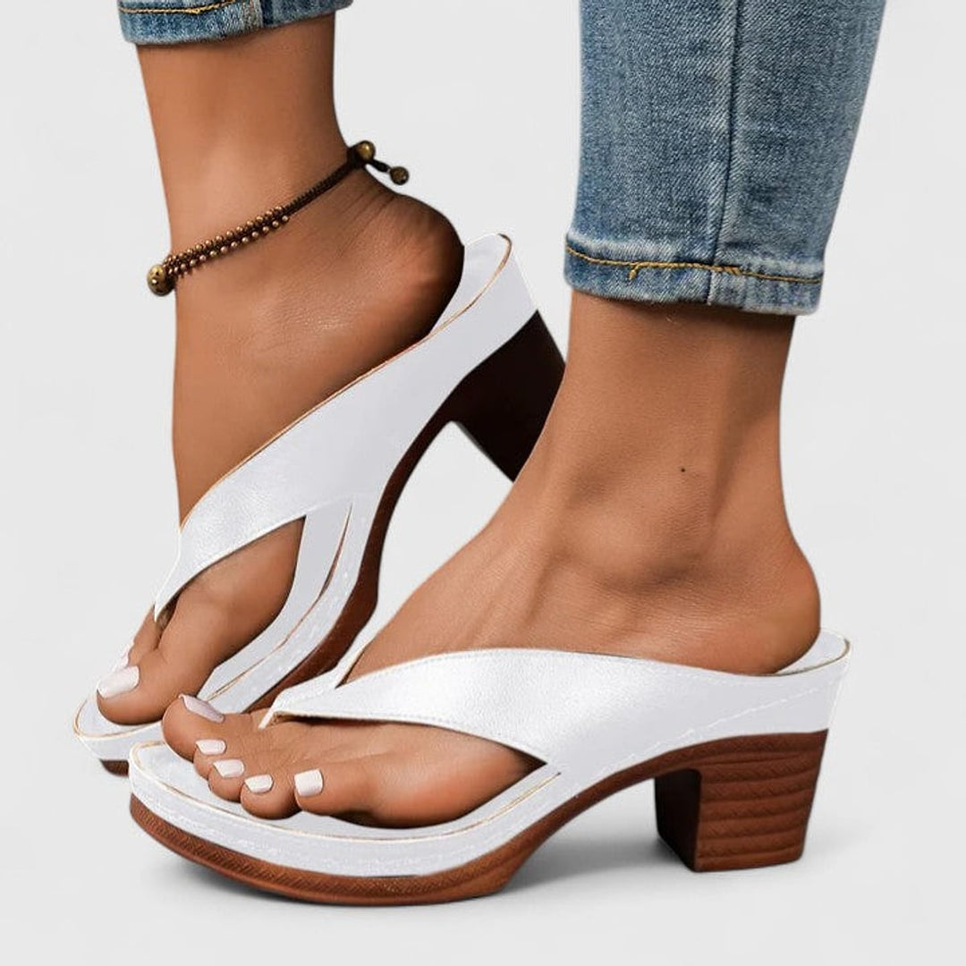 Julia Bold Wide Strap Slip On Sandals 1