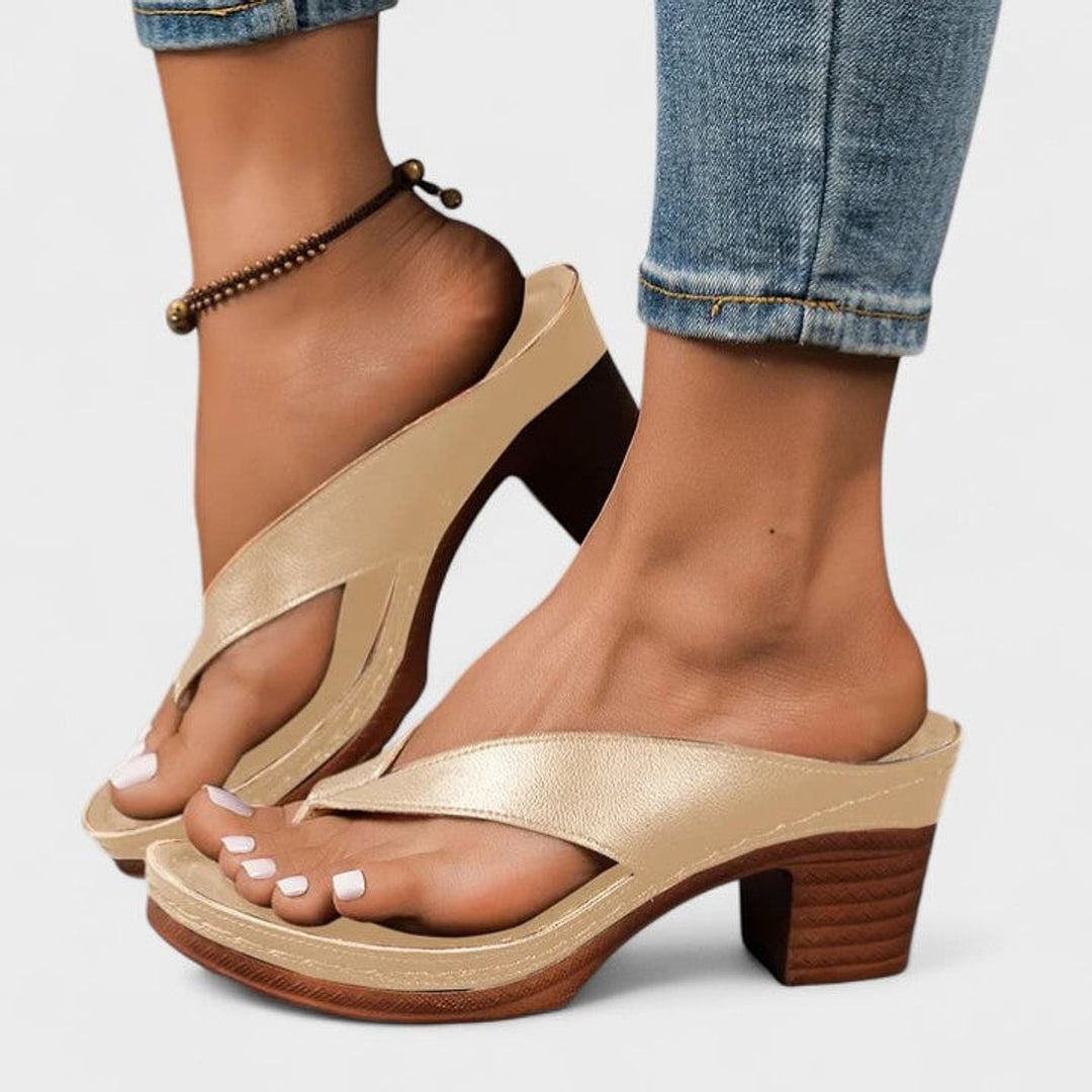 Julia Bold Wide Strap Slip On Sandals 2