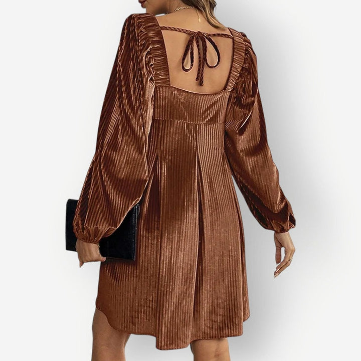 Kirra Classic Velvet Pleated Long Sleeve Dress 2