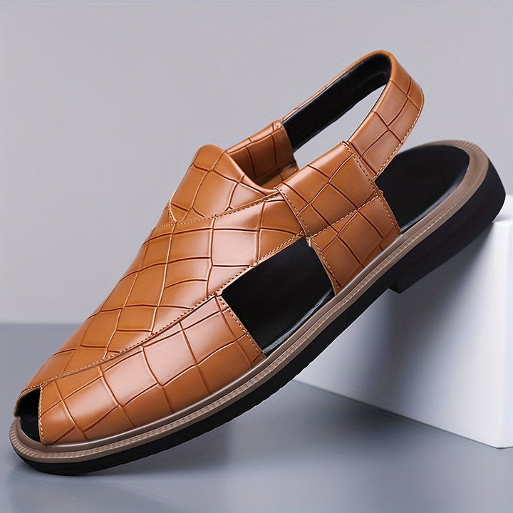 Lennox Bold Woven Style Slip On Sandals 1