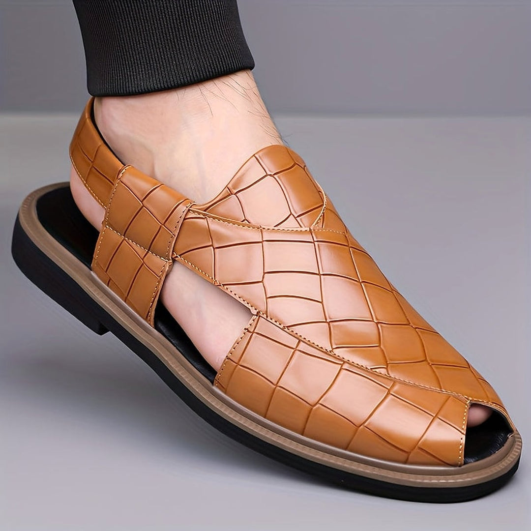 Lennox Bold Woven Style Slip On Sandals 3