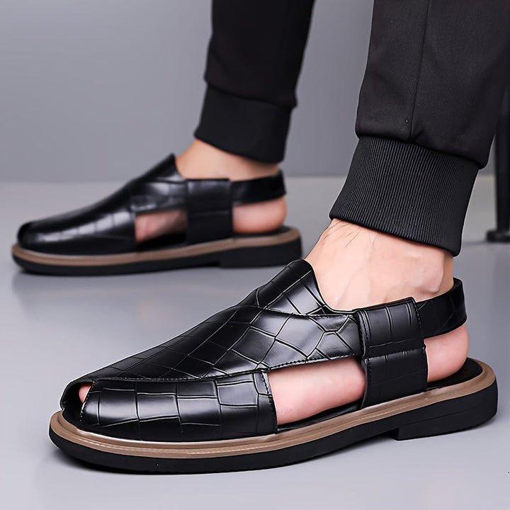 Lennox Bold Woven Style Slip On Sandals 4