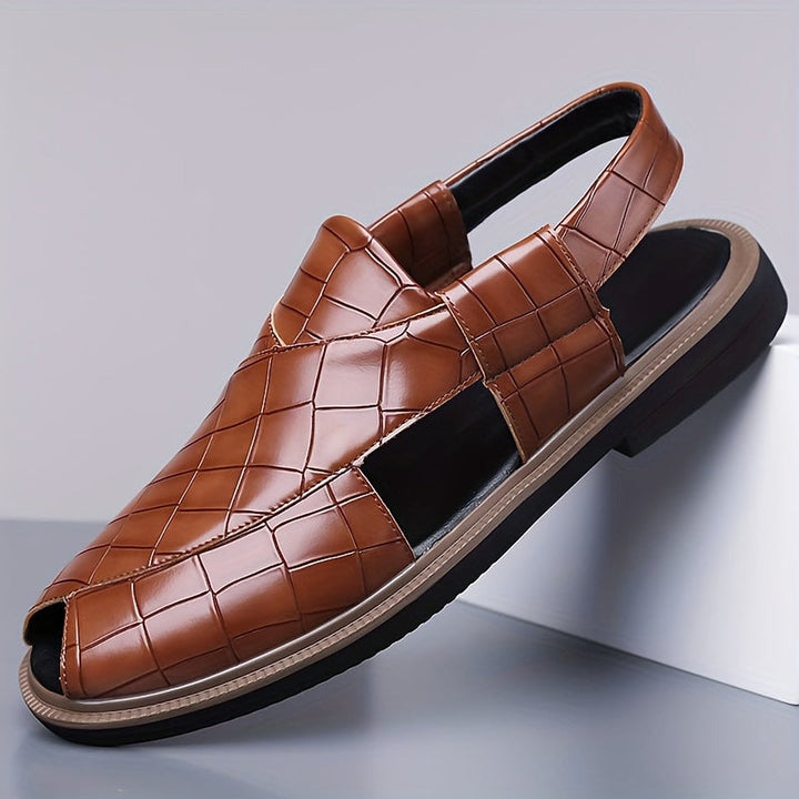 Lennox Bold Woven Style Slip On Sandals 5