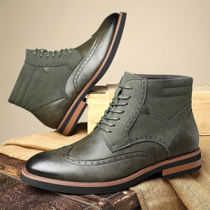Lincoln Warm Wingtip Dress Boots 1