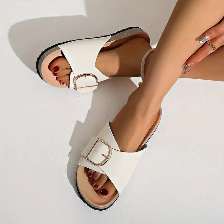 Madeleine Soft Wide Strap Flat Sandals 3