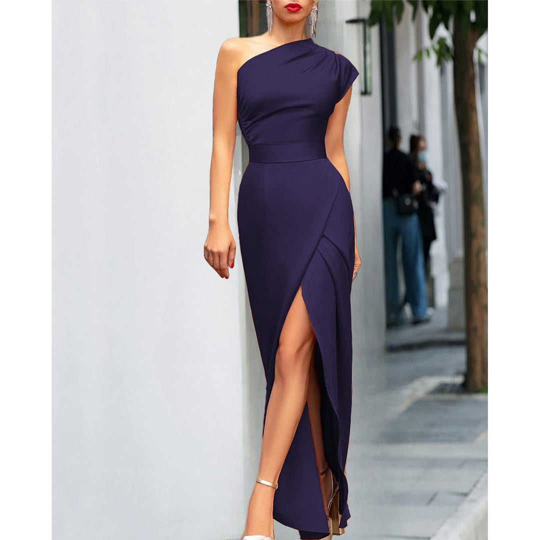 Naomi Bold One Shoulder Evening Maxi Dress 1
