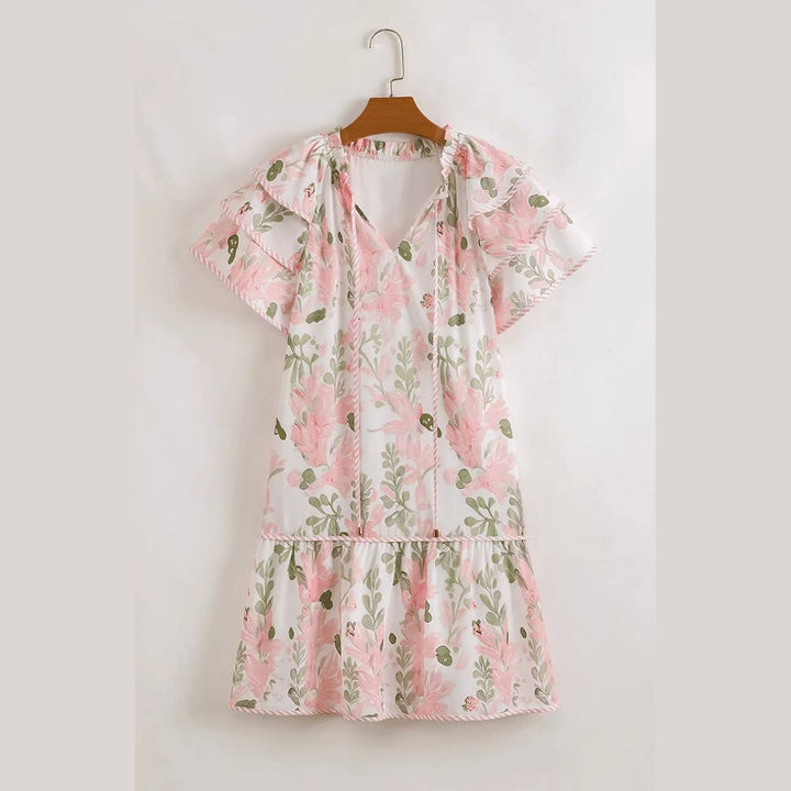 Natalie Soft Floral Puff Sleeve Mini Dress 2