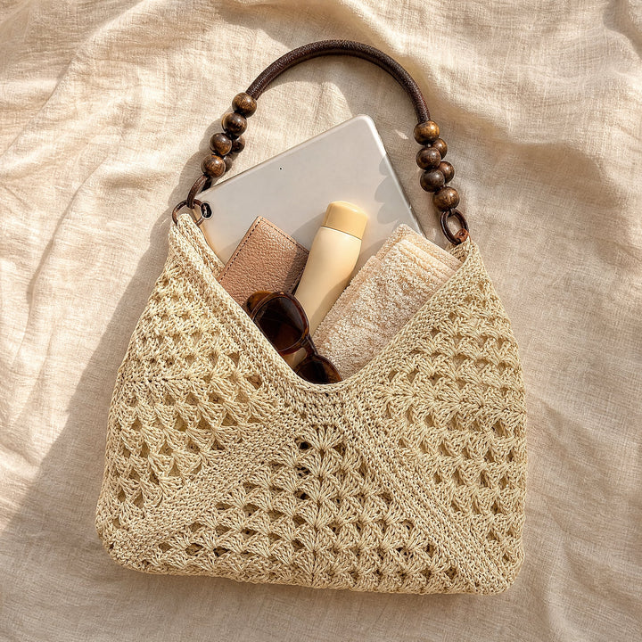 Olivia Relaxed Crochet Summer Tote Bag 1