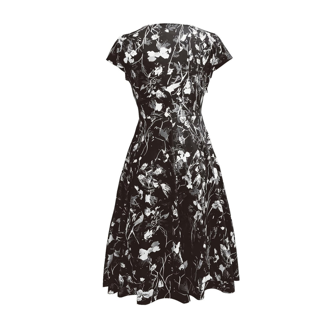 Pippa Effortless Line Pocket V Neck Floral Dress 1