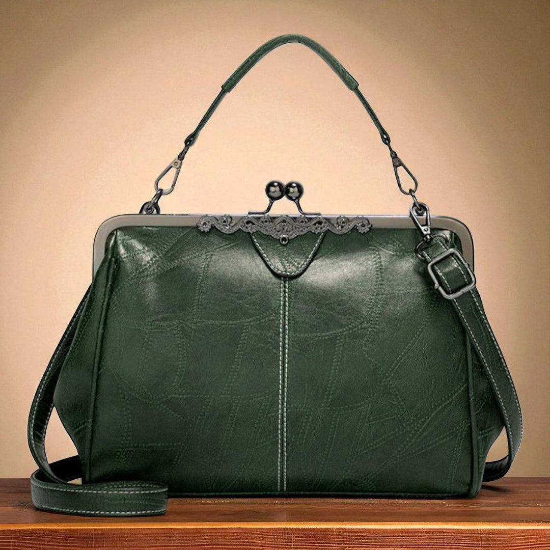 Poppy Relaxed Kiss Lock Crossbody Handbag 3
