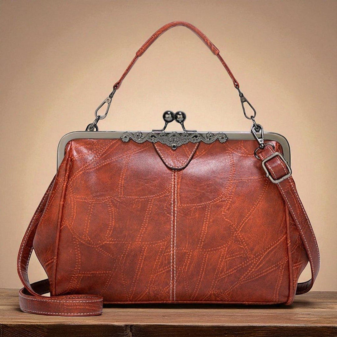 Poppy Relaxed Kiss Lock Crossbody Handbag 4