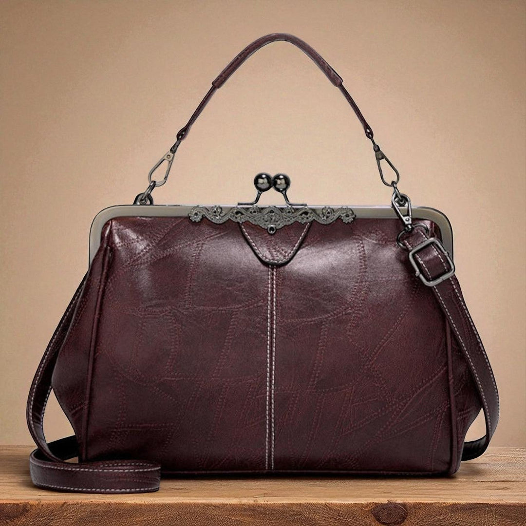 Poppy Relaxed Kiss Lock Crossbody Handbag 5