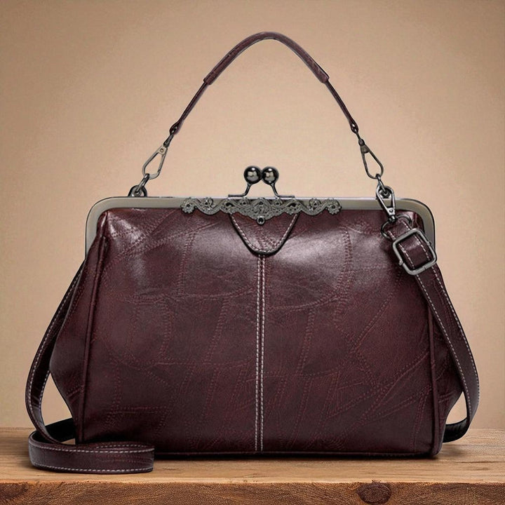 Poppy Relaxed Kiss Lock Crossbody Handbag 5